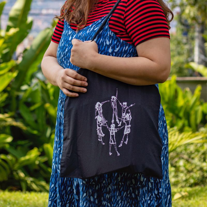 Tote Bag con Estampado de ronda