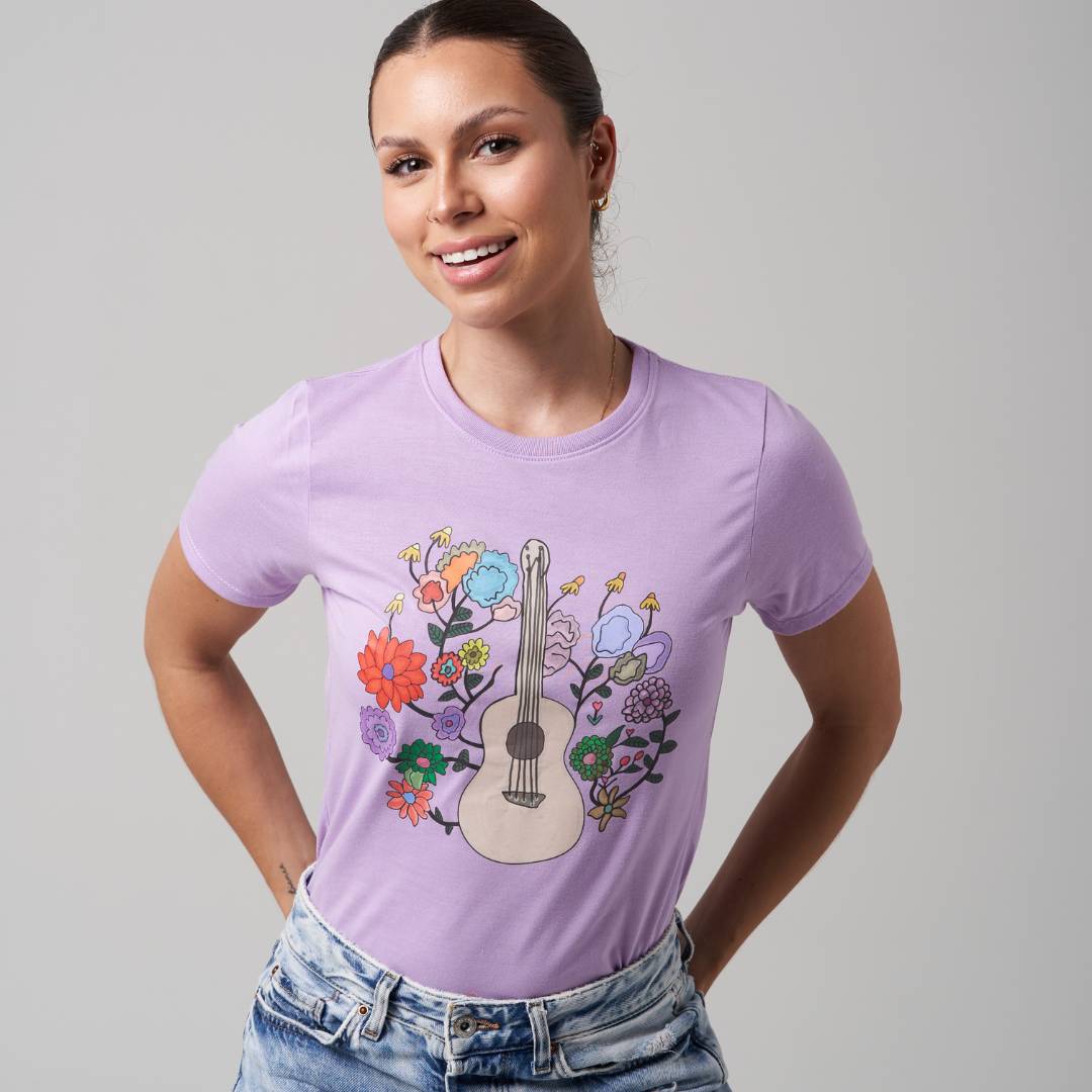 Camiseta Camiseta básica para Mujer con diseño de Guitarra